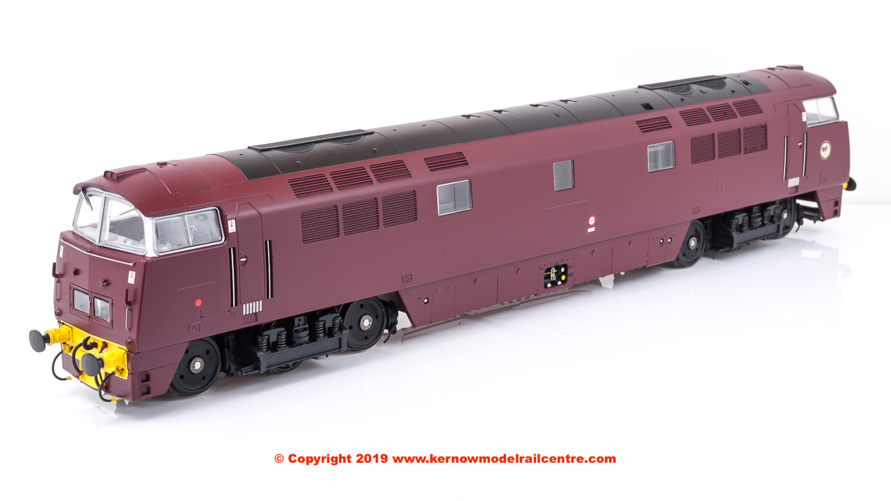 4D-003-014 Dapol Class 52 Western Diesel Locomotive number D1008 named "Western Harrier" in BR Maroon livery with yellow buffer beam